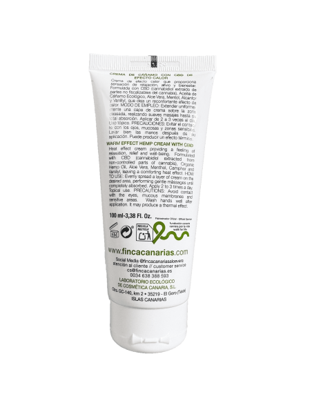 Crema di canapa effetto calore con CBD e aloe vera