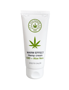 Crema di canapa effetto calore con CBD e aloe vera
